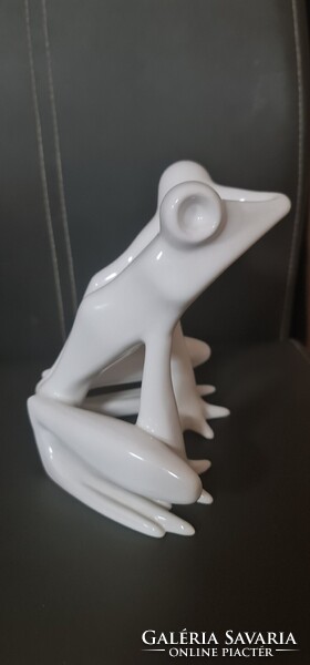 Zsolnay art deco Nagy méretü béka Nádor judit.