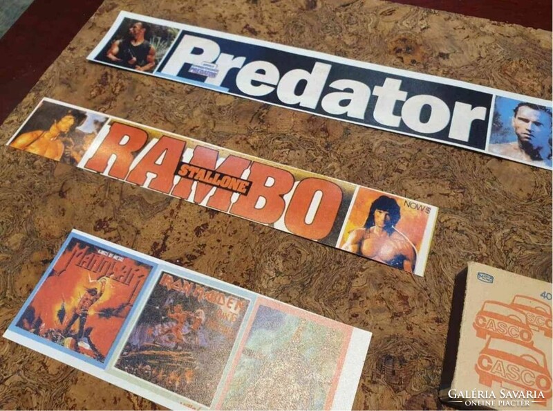Retro matricák levonók rambo stallone bruce lee predátor schwarzenegger iron maiden manowar