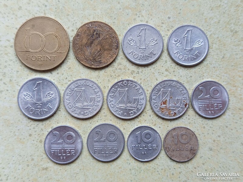 Magyarország 13 db Különböző Érme 10 20 50 Fillér 1 10 100 Forint 1981-1995