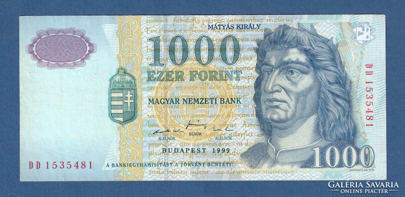 1000 Forint  1999 " DD " Ritka