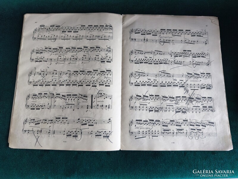 G. F. Händel 12 könnyű zongoradarab antik kotta Hans von Bülow (1900-20'.)