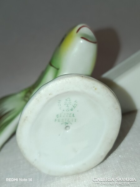 Retro hollóházi kézzel festett PORCELÁNFIGURA - aranyhal