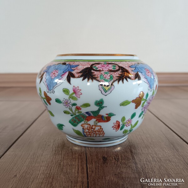 Régi Herendi Paon de Peking mintás porcelán váza