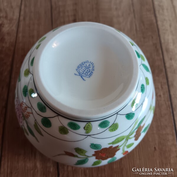 Régi Herendi Paon de Peking mintás porcelán váza