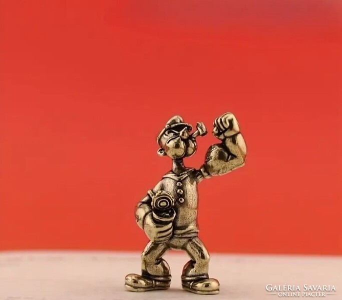 Popeye a tengerész réz öntött figura