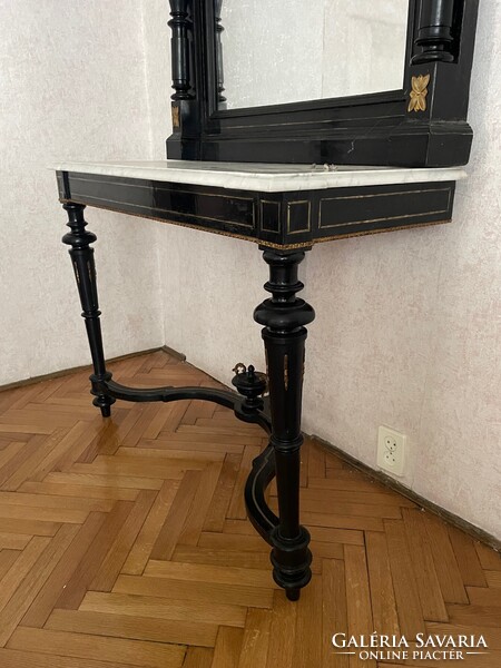 Bécsi Boulle fali tükör konzolasztallal
