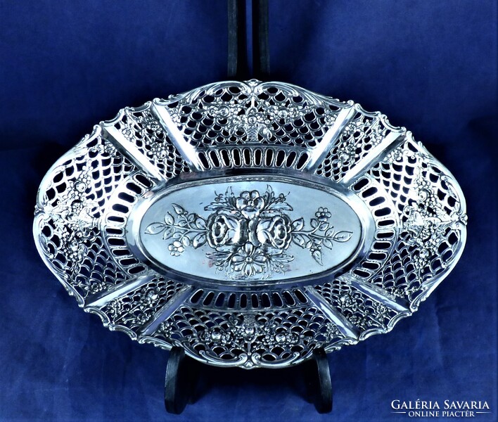 CSODASZÉP, ANTIK EZÜST KÍNÁLÓ, NÉMET, CA. 1890!!!