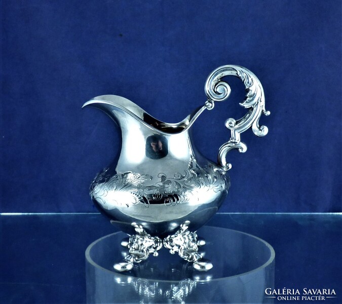 CSODASZÉP ÉS NAGYON RITKA, ANTIK EZÜST KIÖNTŐ, HAMBURG, CA. 1830!!!