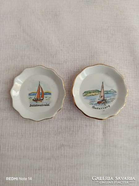 Aquincumi porcelán balatoni emléktárgyak PÁRBAN