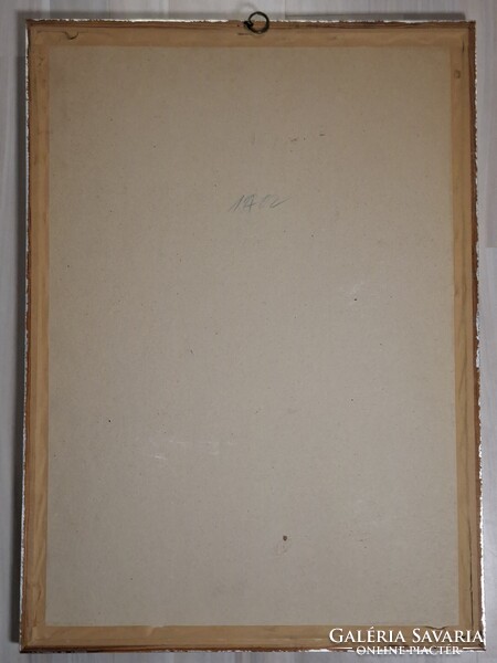 Kopasz Márta 1969 : Tulipánok bokályban akvarell 66 x 48 cm