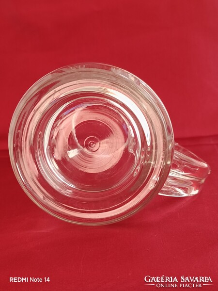 Retro 0,5 l-es csiszolt üveg SÖRÖSKORSÓ szamóca mintával