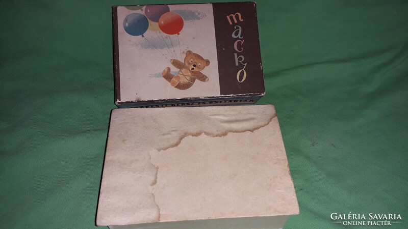 Antik MACKÓ csokoládés doboz NAGYON RITKA BUDAPESTI KEKSZ és OSTYAGYÁR 15 x10 x 5cm a képek szerint