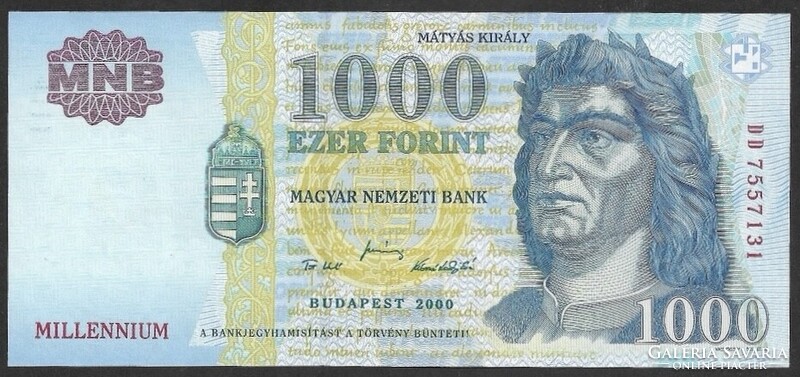 Millenniumi 1000 forint 2000 DD UNC