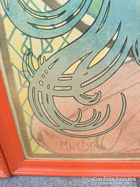 Alfonz Mucha  reprint kép 4 db keretben. Alkudható.