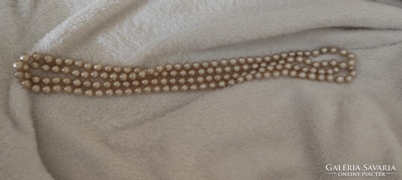 Opal Cultured Pearl Necklace Over 100 Years Old, 150 Beads