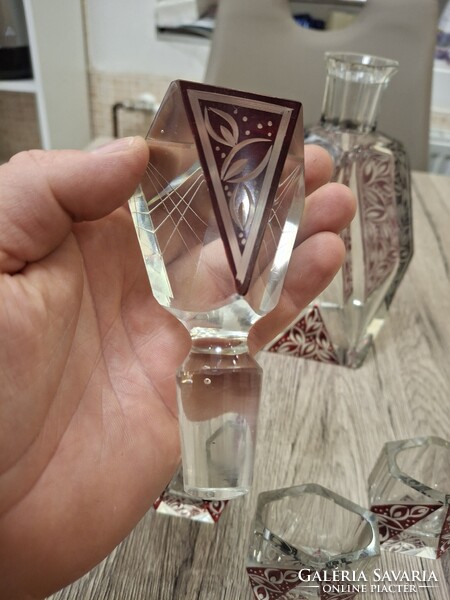 Kivételes Art Deco Karl Palda likőrös készlet – Hibátlan, 1930-as évek