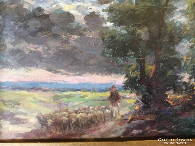 PÁLLYA CAROLUS /1875-1948/ - BIRKÁKAT TERELŐ JUHÁSZ