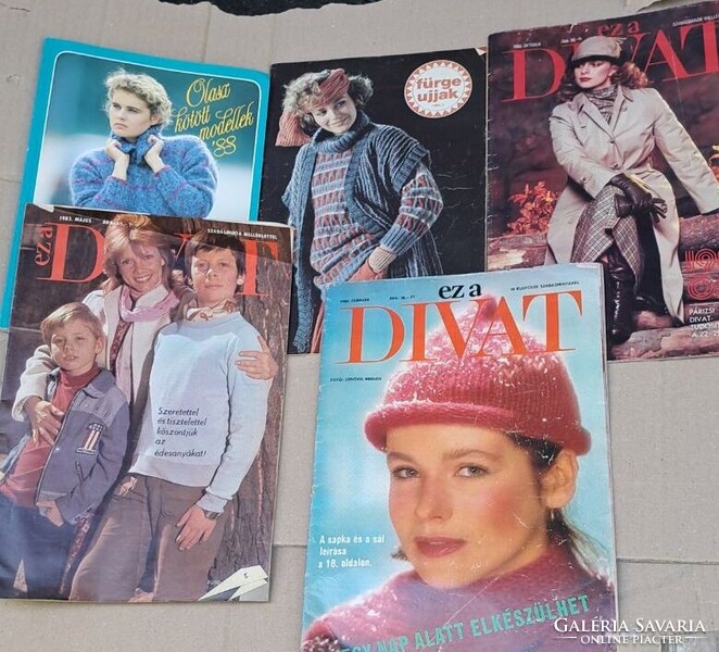 Retro divatmagazin gyűjtemény 1980-as évek – Burda, Ez a Divat, Fürge Ujjak 15 db