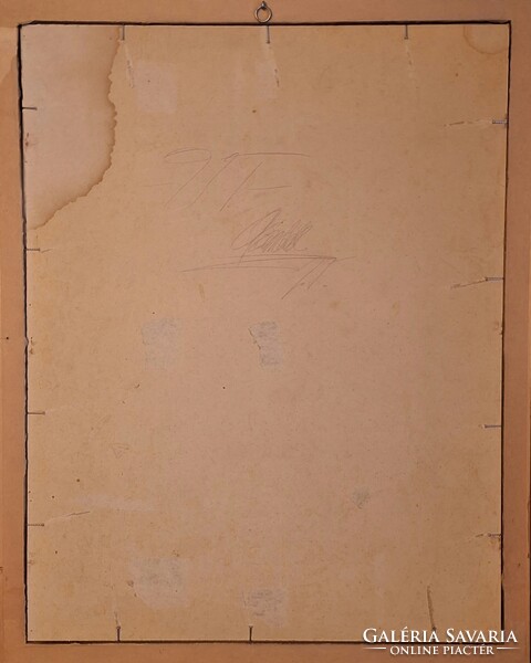 Nincs minimum ár! 1950/60-as évek,  Anya gyermekével festmény! Vegyes technika/karton,  62,5x48,5cm.