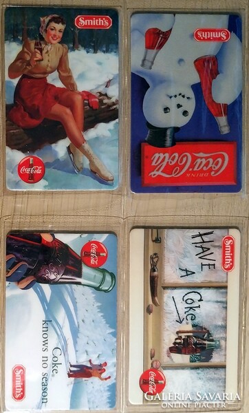 4 db USA Coca-Cola SMITH’S 1995 speciális RETRO telefonkártya, Ritka