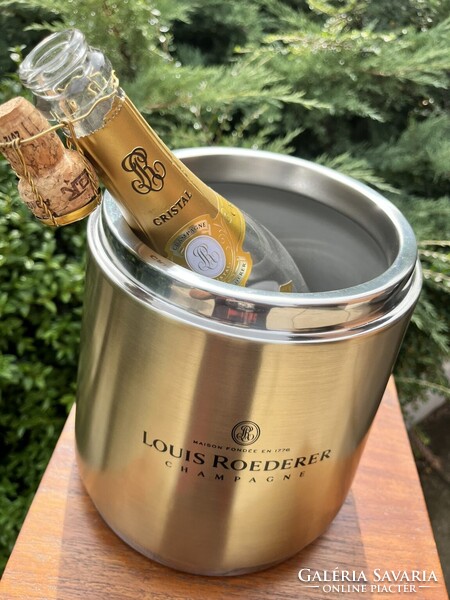 CHAMPAGNE CLUB - Louis Roederer rozsdamentes acél duplafalú pezsgőhűtő