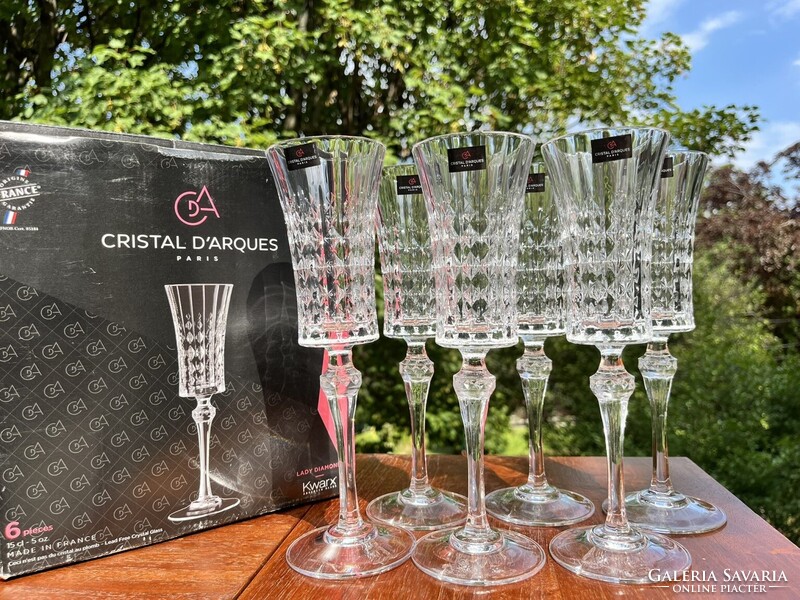 CHAMPAGNE CLUB - Cristal d’Arques – 6 darabos kristálypohár készlet