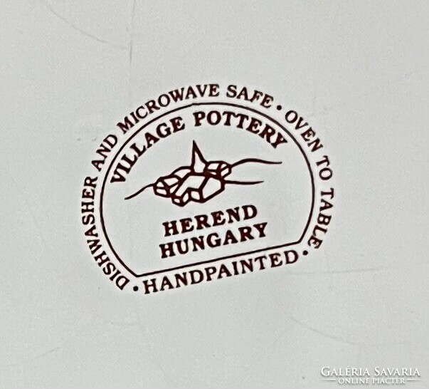 Herend Hungary Village  Pottery majolika / kerámia kínáló !