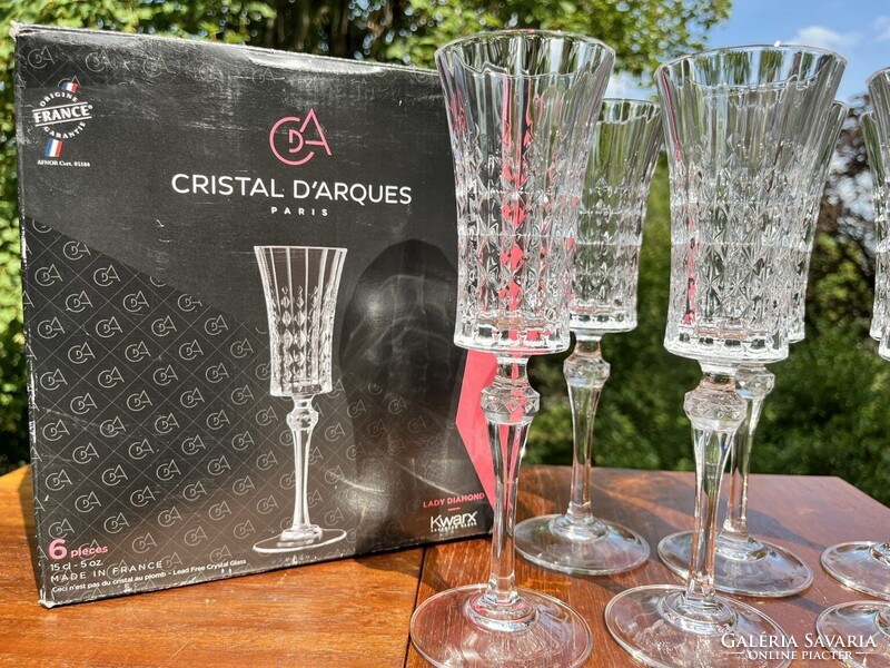 CHAMPAGNE CLUB - Cristal d’Arques – 6 darabos kristálypohár készlet