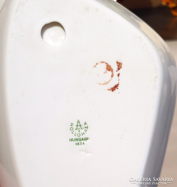 Balatoni emlék, retro, vintage Hollóházi porcelán hamutál, hamus
