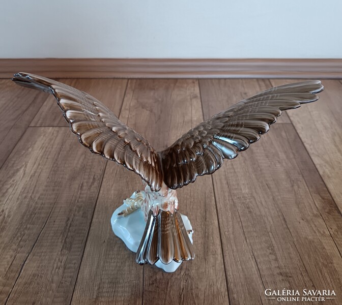 Régi Herendi porcelán sas madár figura