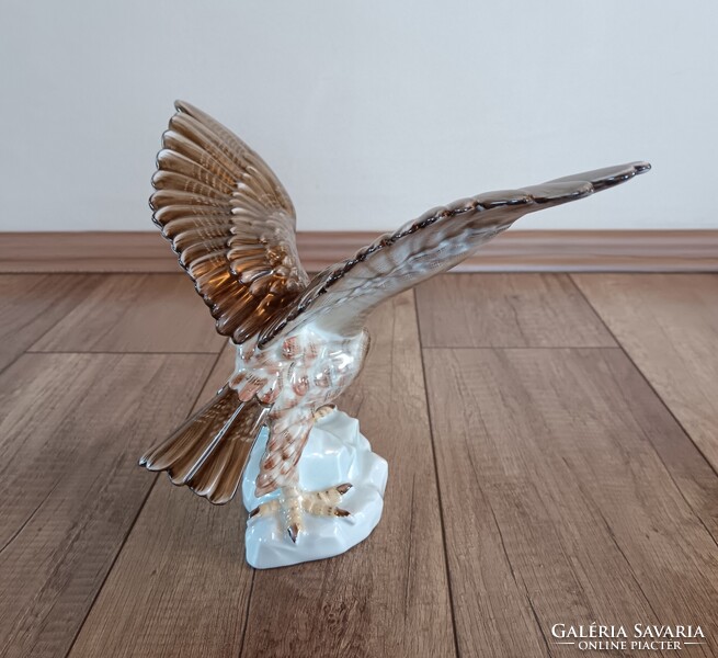 Régi Herendi porcelán sas madár figura
