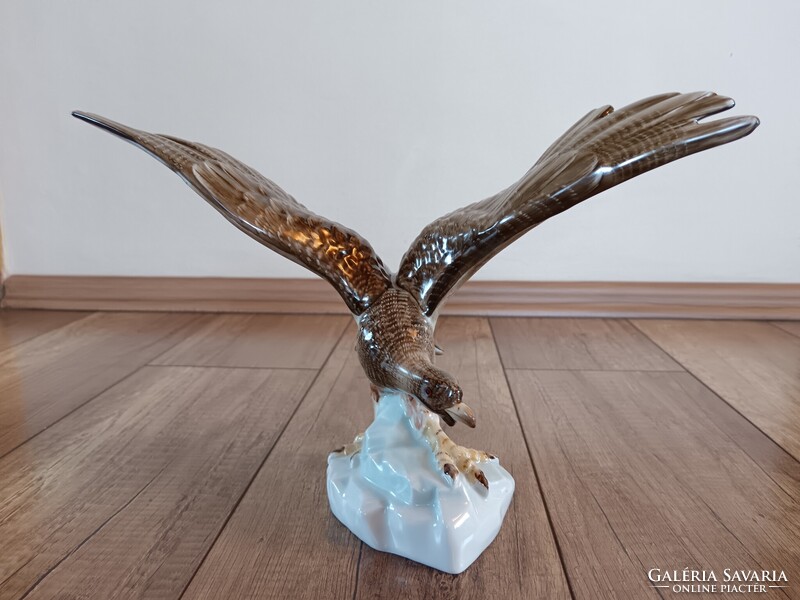 Régi Herendi porcelán sas madár figura