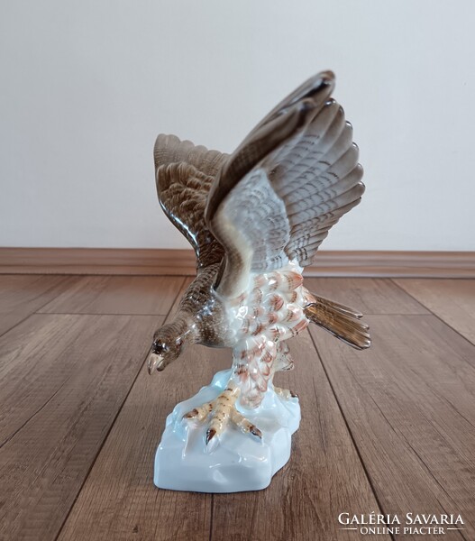 Régi Herendi porcelán sas madár figura