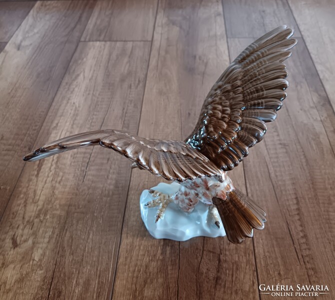 Régi Herendi porcelán sas madár figura