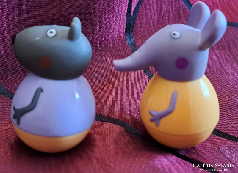 Vintage játék, 2db "Kelj fel Jancsi" figura (M6132)