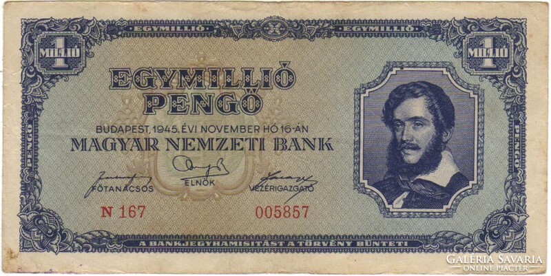 Egymillió 1000000 pengő 1945 2.
