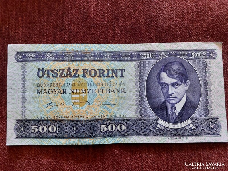 E- 500 forintos bankjegy 1990