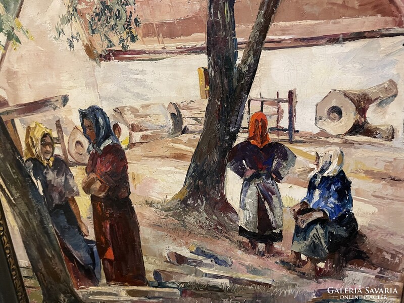 Tihanyi János Lajos - Pihenőben 938’...80x60cm +kerete