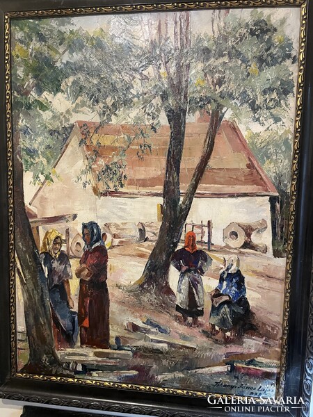 Tihanyi János Lajos - Pihenőben 938’...80x60cm +kerete