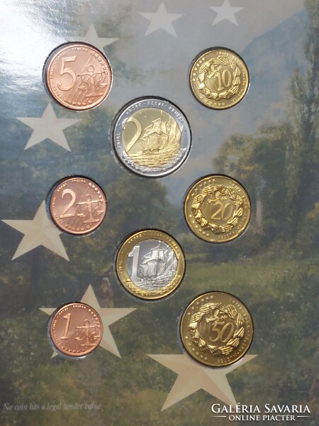 Próba veret forgalmi sor Andorra 2003. 1c-2E (8 db) dísztokban UNC (50)