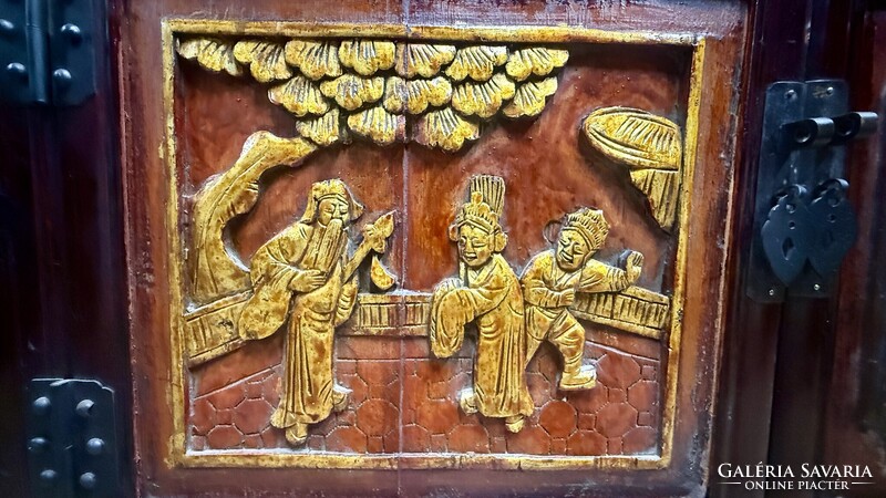 Antik kínai komód, buddhista, oltár, keleti, ázsiai, japán
