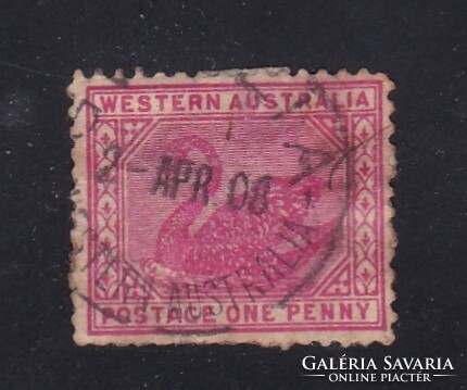 1903 Nyugat Ausztrália One Penny Pecsételt Bélyeg