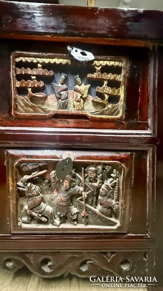 Antik kínai komód, buddhista, oltár, keleti, ázsiai, japán