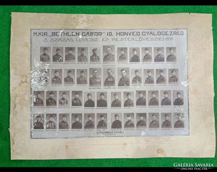 M.Kir ."Bethlen Gábor"10.Honvéd Gyalogezredének 3.Század Lövész és Mesterlövészei kép 1930