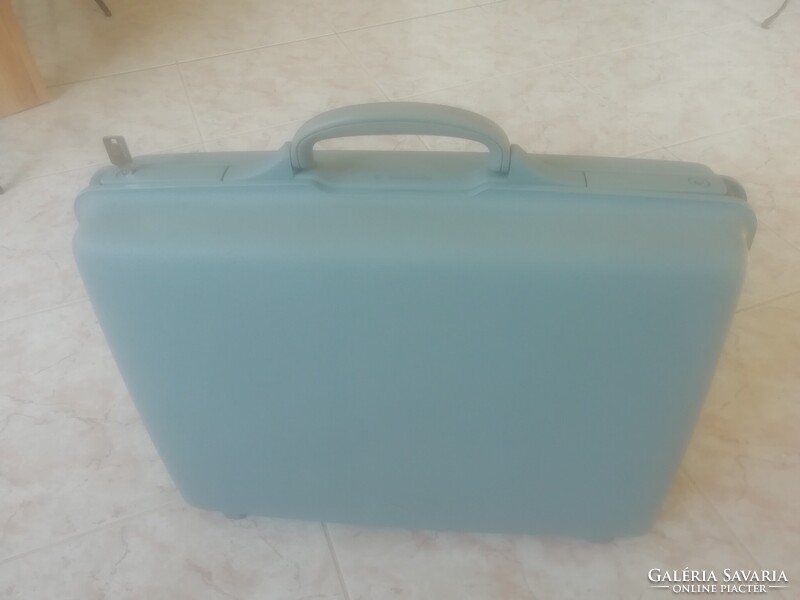 Retro türkizkék Samsonite kemény fedeles bőrönd