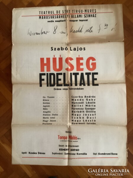 Szabó Lajos - Hűség ( Marosvásárhelyi Állami Színház ) .