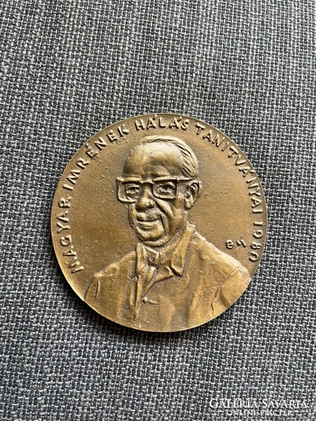 Magyar Imre emlékérem , orvosi bronz plakett 100 mm. Borsos Miklós 1980  RITKA