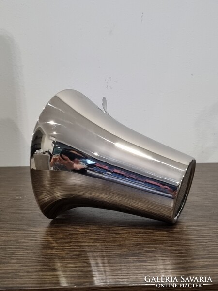 Georg Jensen dán design króm váza /Botanica collection/ 12 cm