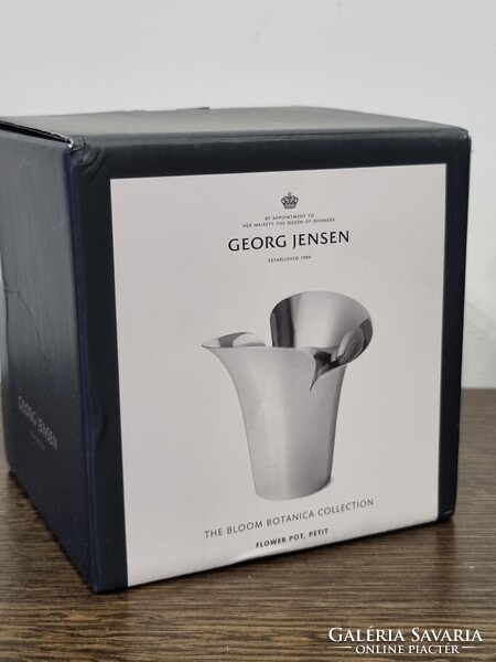 Georg Jensen dán design króm váza /Botanica collection/ 12 cm