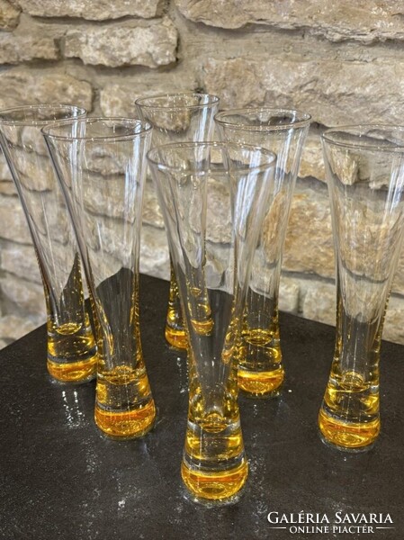 CHAMPAGNE CLUB - Veuve Clicquot „Trendy” pezsgőspohár készlet – 6 db kézzel készült